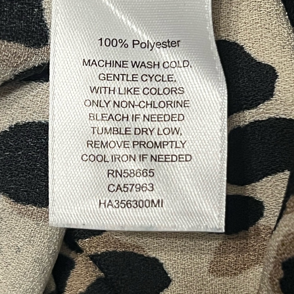 Halogen Leopard Print Dress M Beige Black - Picture 6 of 6